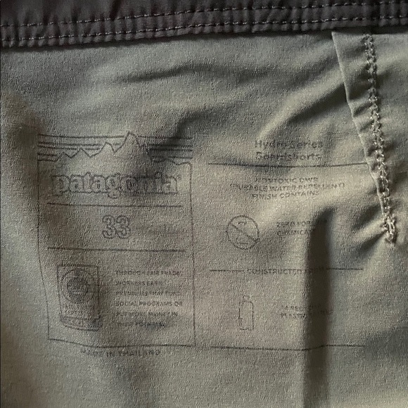 Patagonia Olive Swim Trunks with Logo sz 33 - Picture 5 of 5